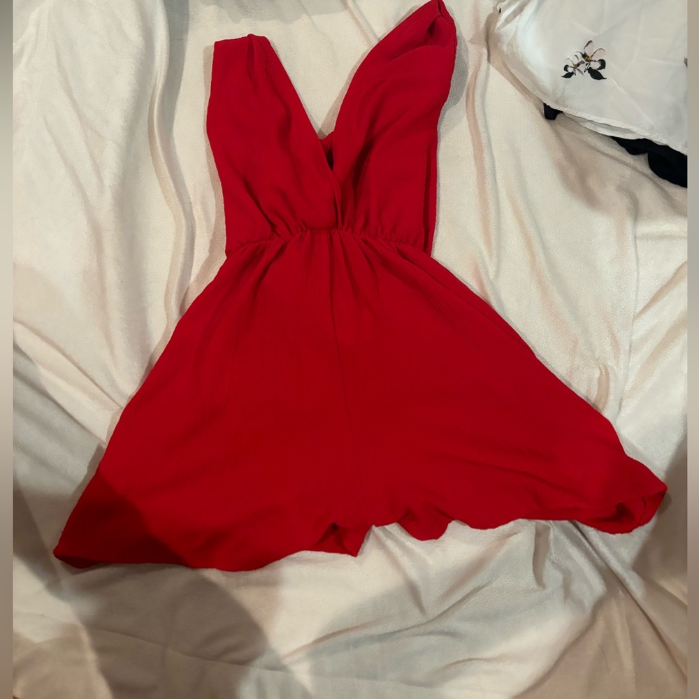 boohoo red rhomper